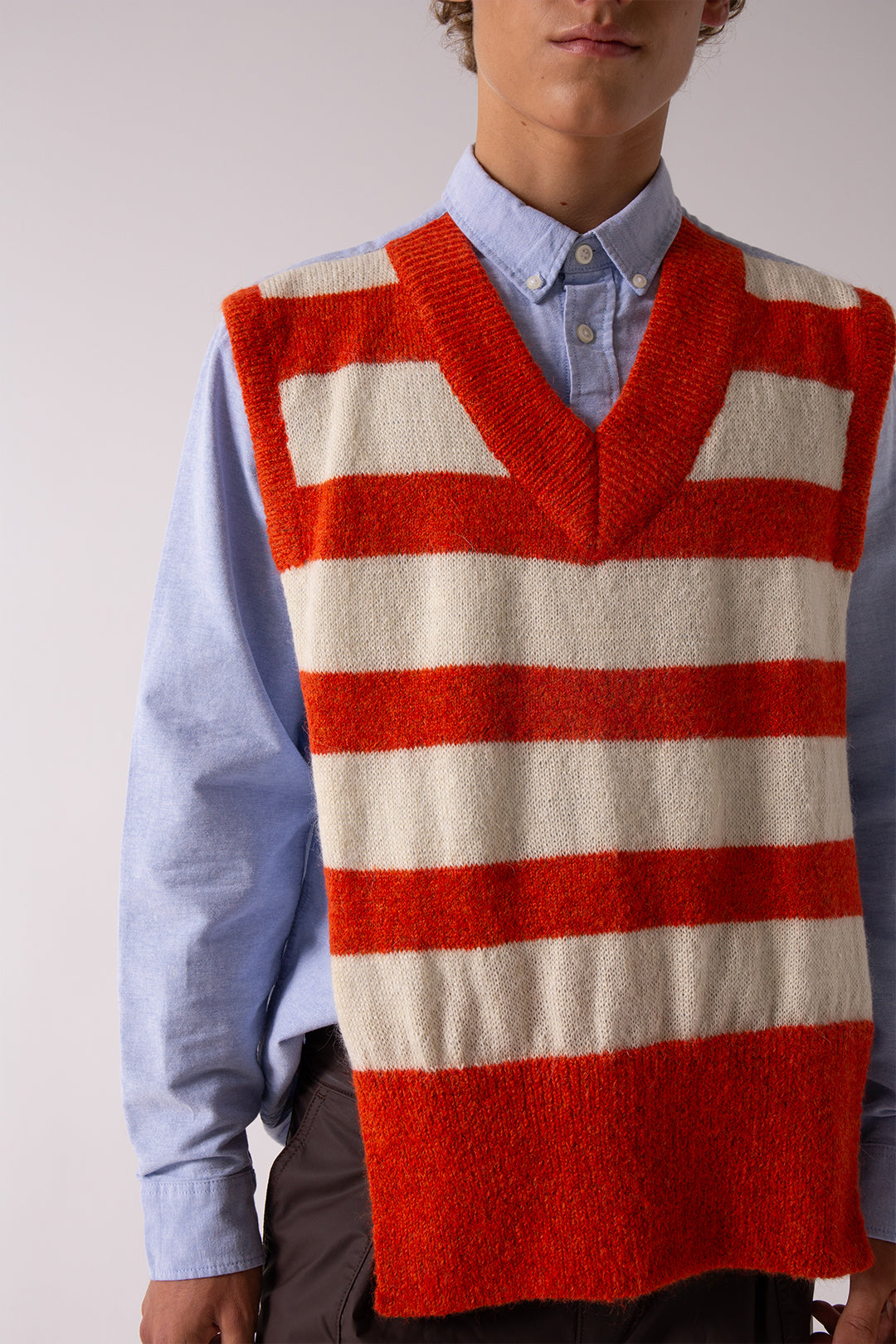 Liberty shirt with knitted vest application