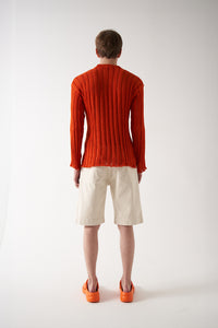Paros knitted jumper in orange