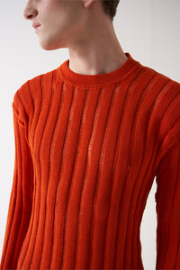 Paros knitted jumper in orange
