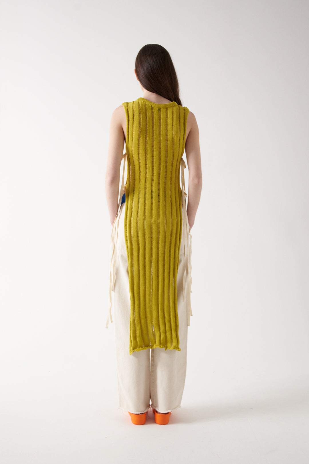 Milos knitted dress in lime