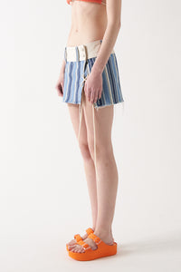 Santorini denim mini-skirt