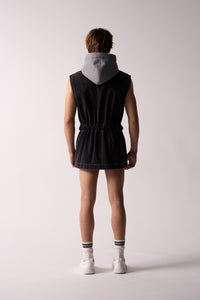 Eivissa vest with removable hoodie