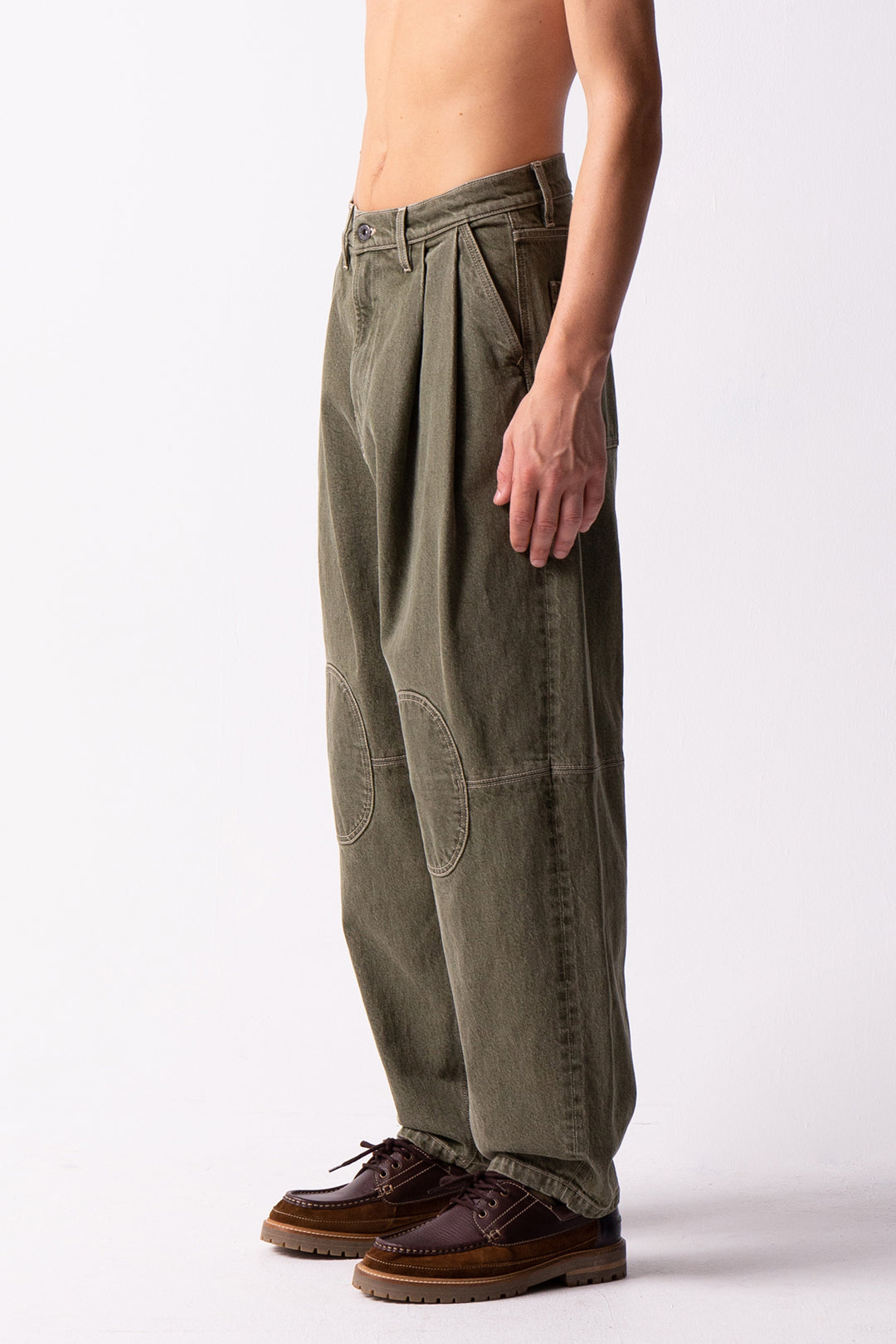 Summerfield green denim trousers