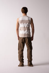 Cap Blanck white and bege tank top